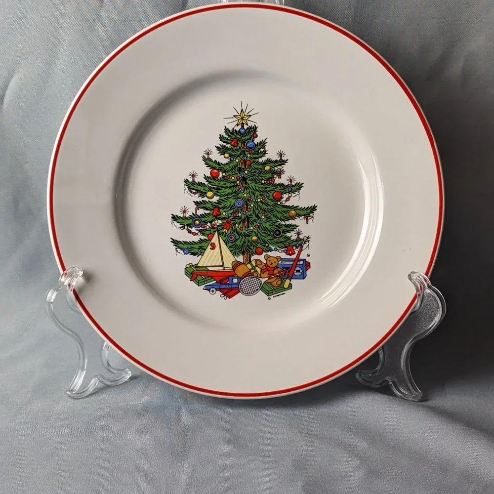 Cuthbertson American Christmas Tree Six Plates Bread Butter And Salad Mixed Lot - Picture 2 of 10